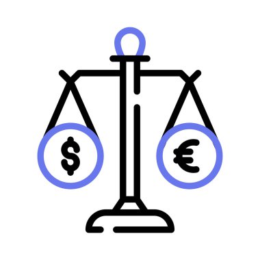 Para değişim vektörü, para birimi dönüştürücü simgesini belirten oklu para birimi