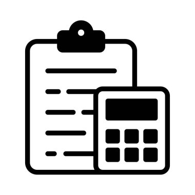 Modern tarzda mali plan simgesi, iş muhasebe vektörü