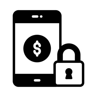 Doların içinde asma kilit güvenli ödeme konsepti vektörünü gösteriyor