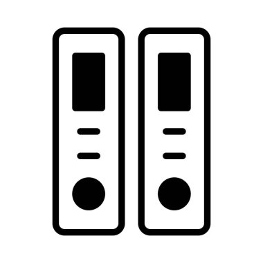 Dosyaların modern tarzda bir vektörü, klasörlerin modaya uygun düz simgesi