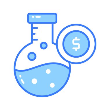 Finansal araştırmaların konsept vektörünü gösteren mataralı dolar