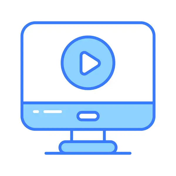 Video Media Player Vector Design Video Marketing Icon Premium Use — Stock Vector