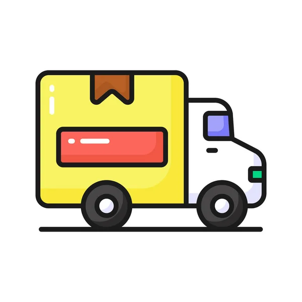 设计精良的送货车图标 现代设计风格的送货传送器矢量 — 图库矢量图片