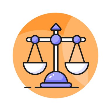 Düzenlenebilir düz stil iş hukuku sembolü denge ikonu