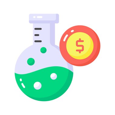 Finansal araştırmaların konsept vektörünü gösteren mataralı dolar