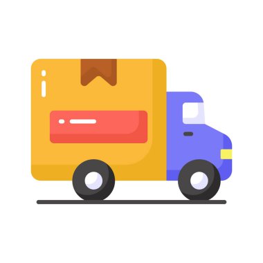 dağıtım aracının iyi tasarlanmış simgesi, modern tasarım tarzında taşıma vektörü