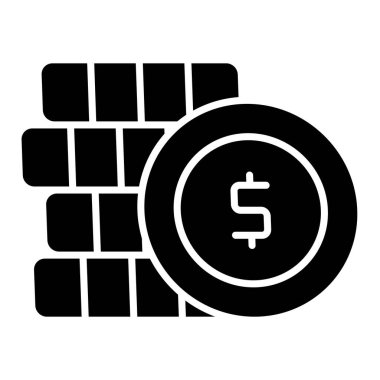 Bu özenle tasarlanmış para ikonunu, dolar para yığını vektörünü kontrol et