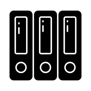 Dosyaların modern tarzda bir vektörü, klasörlerin modaya uygun düz simgesi