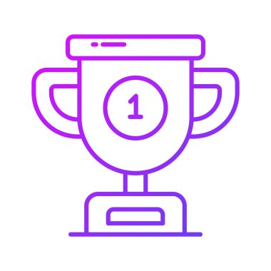 Düzenlenebilir stilde kupanın düz simgesi, başarı ödülü vektör tasarımı