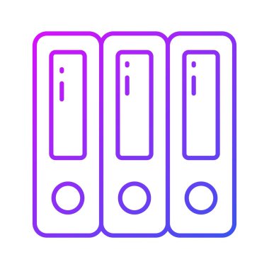 Dosyaların modern tarzda bir vektörü, klasörlerin modaya uygun düz simgesi