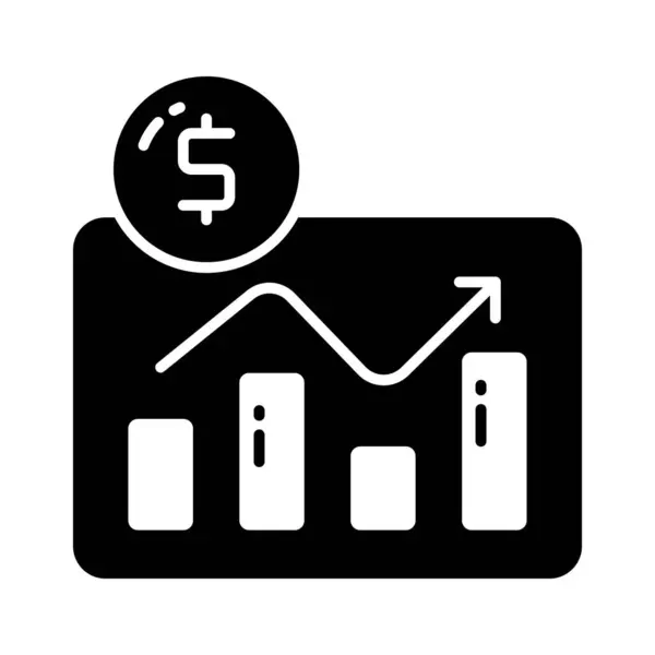 以图表表示财务图表概念图标 业务图表向量的美元 — 图库矢量图片