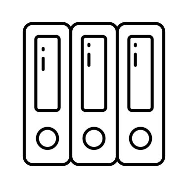 Dosyaların modern tarzda bir vektörü, klasörlerin modaya uygun düz simgesi