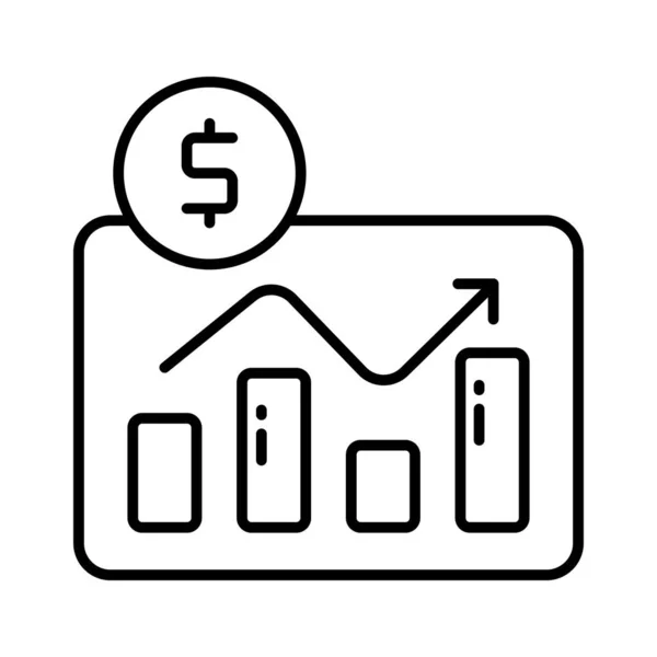 以图表表示财务图表概念图标 业务图表向量的美元 — 图库矢量图片