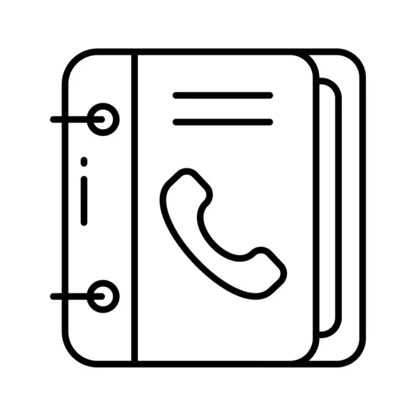 Annuaire Téléphonique Icône Carnet Contacts Dans Style Branché Vecteur Carnet — Image vectorielle