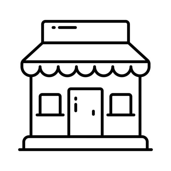Beautifully Designed Vector Shop Building Commercial Building Marketplace Icon — Stock Vector