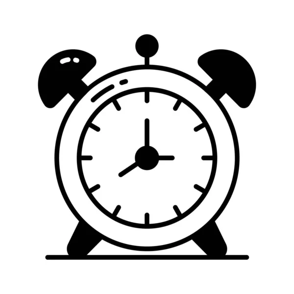 Trendy Icon Alarm Clock Editable Style Easy Use Download — Stock Vector