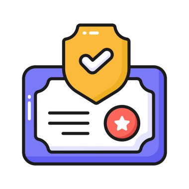 İşletme sertifikasının bu özenle tasarlanmış simgesine, işletme diploması vektörüne sahip olun.