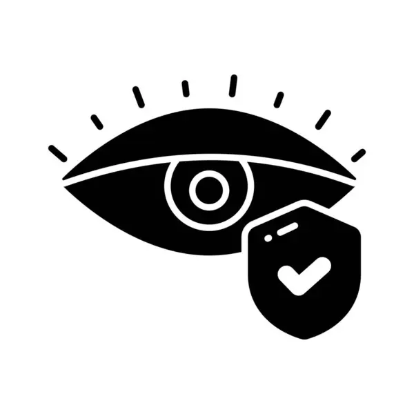 Ícone Cuidados Com Olhos Design Vetorial Oftalmológico Isolado Fundo Branco —  Vetores de Stock