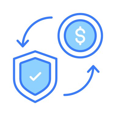 Finansal güvenliğin bu çekici vektörünü güvenli yatırım simgesini kullanmaya hazır hale getirin.