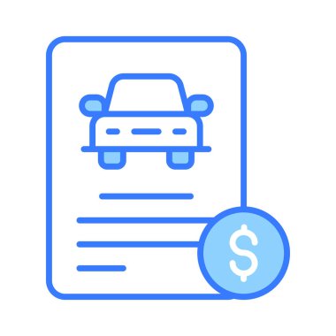 Araba kredisi veya araç kiralama konsepti, otomobil satın almak için kredi miktarına sahip bankacılık beyanı