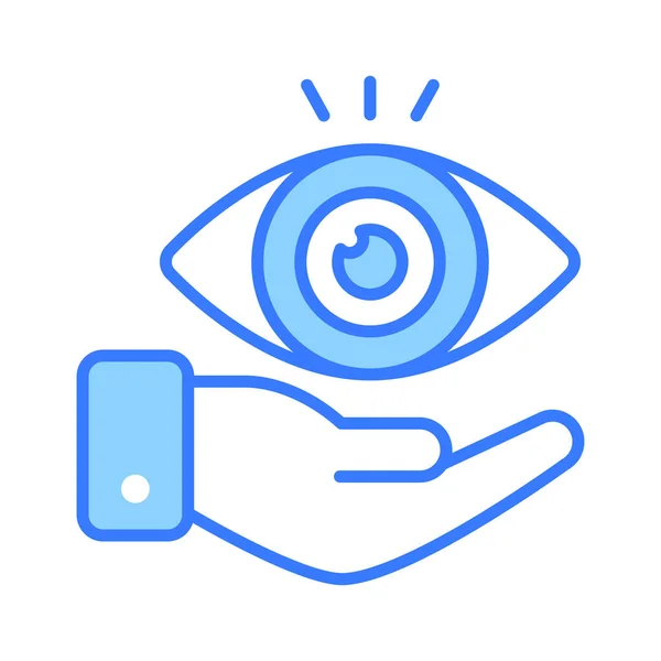 Augenpflege Symbol Ophthalmologie Vektordesign Isoliert Auf Weißem Hintergrund — Stockvektor