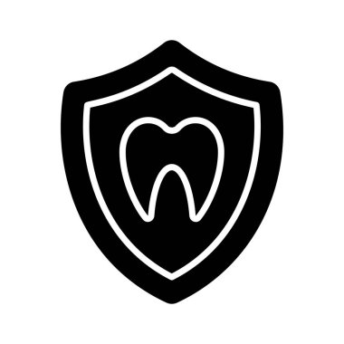 Kalkandaki diş, diş sigortası vektörü, sağlık sigortası ikonu tasarımı