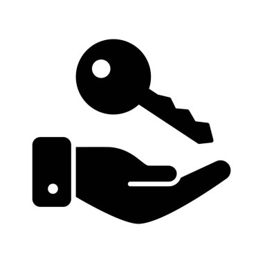 Anahtar bakım simgesi tasarımının anahtarı, beyaz arkaplanda izole edilmiş