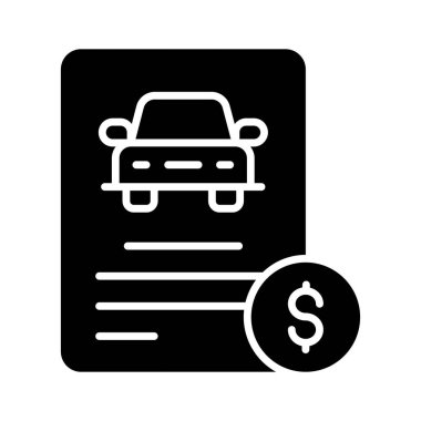 Araba kredisi veya araç kiralama konsepti, otomobil satın almak için kredi miktarına sahip bankacılık beyanı