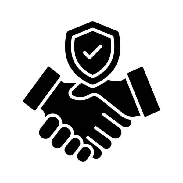 Handshake Shield Business Agreement Insurance Deal Insurance Insurance Policy Icon — Stock Vector