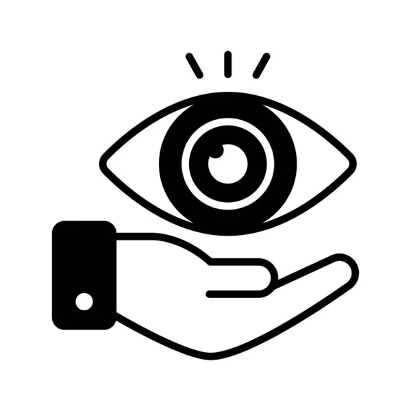 Иконка Ухода Глазами Векторный Дизайн Офтальмологии Изолирован Белом Фоне — стоковый вектор