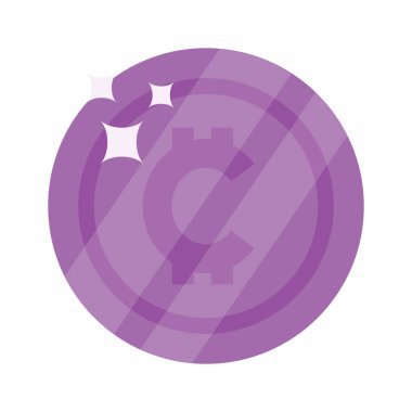 İyi tasarlanmış dijital para birimi ikonu, kripto para birimi vektör tasarımı