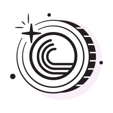 BitTorrent sikkesinin iyi tasarlanmış simgesi, kripto para birimi vektör tasarımı