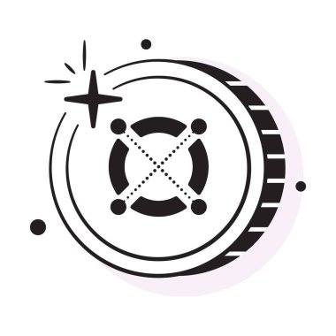 Elrond sikkesinin iyi tasarlanmış simgesi, kripto para vektör tasarımı