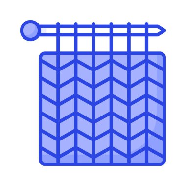 Şırıngayla örülmüş kumaş, modern tarzda örgü örmenin konsept simgesi