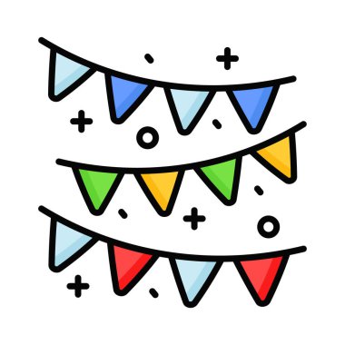 Parti dekorasyonu, çelenkler ve şenlikli dekorasyon için renkli kiraz kuşları