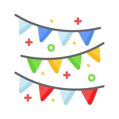 Parti dekorasyonu, çelenkler ve şenlikli dekorasyon için renkli kiraz kuşları