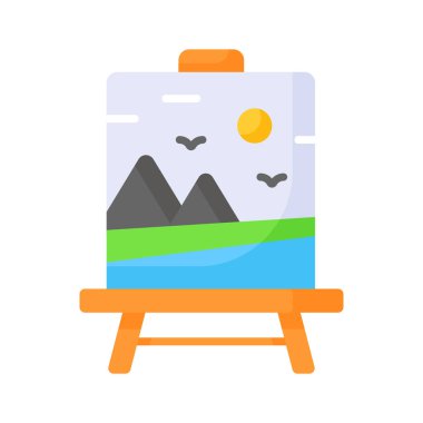 Tablo resminin yaratıcı simge tasarımı, beyaz arkaplanda izole edilmiş