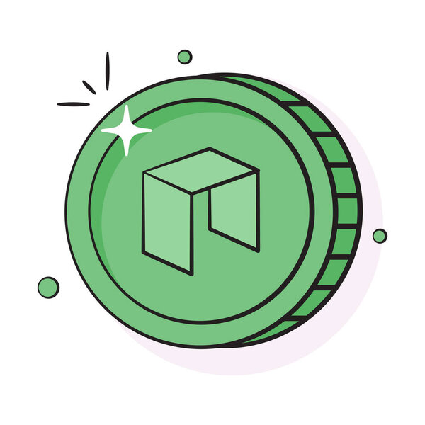 Well designed icon of Neo coin, cryptocurrency coin vector design