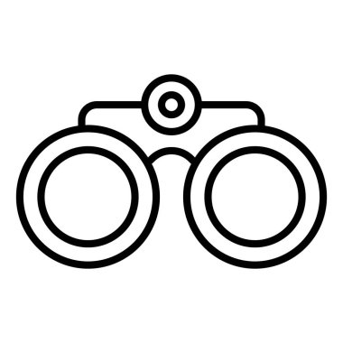 Moda tarzında uzak nesneleri, dürbün vektör tasarımını izlemek için kullanılan, her göz için bir lens ile optik bir araçtır