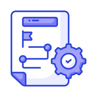 Beyaz arka planda izole edilmiş modern tarzda stratejik planlama vektörü tasarımı