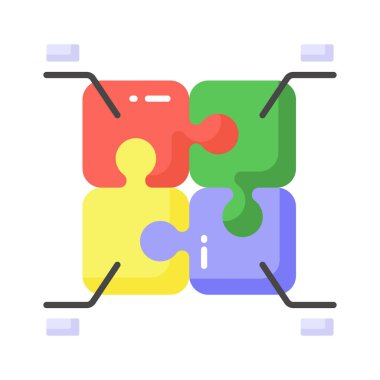 Modern tarzda bulmaca bilgisi, beyaz arkaplanda izole