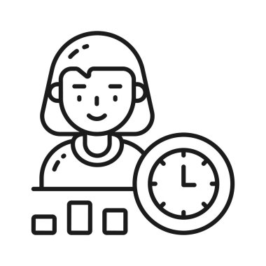 Çalışan performansının bu güzel tasarım simgesini trend biçiminde, vektör kullanmaya hazır olarak işaretleyin