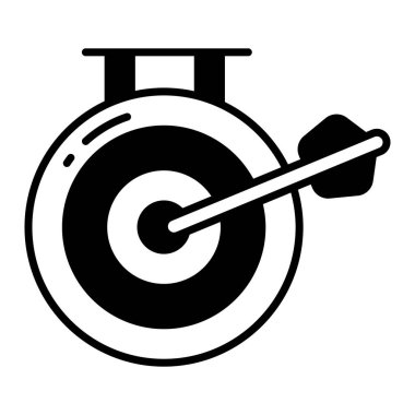 Hedefin bu dikkatlice hazırlanmış vektörünü trend stili, finansal odak ikonu tasarımı şeklinde yakalayın