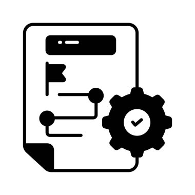Beyaz arka planda izole edilmiş modern tarzda stratejik planlama vektörü tasarımı