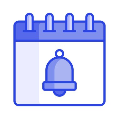 Olay anımsatıcısının konsept simgesini gösteren takvimdeki alarm