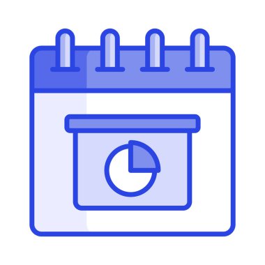 Takvim tanımlama konsepti sunumundaki sunum tahtası, vektör kullanmaya hazır