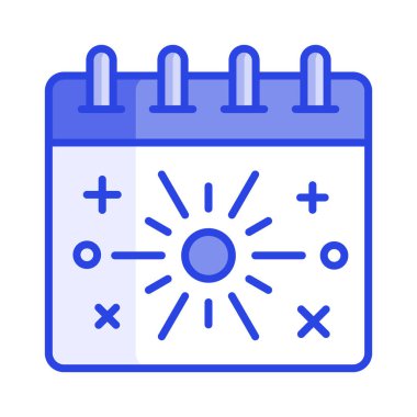Takvim konsepti kutlama vektörü üzerine havai fişekler indirilecek