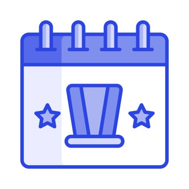 4 Temmuz trend vektör tasarımı, beyaz arkaplanda izole