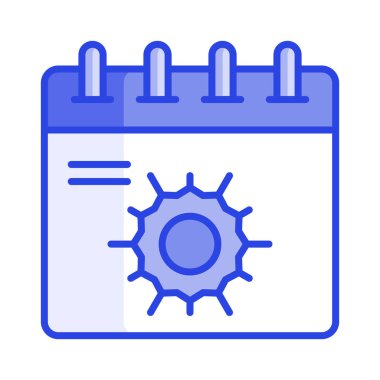 Yazın konsept vektör tasarımını gösteren güneş ışığı takvimi