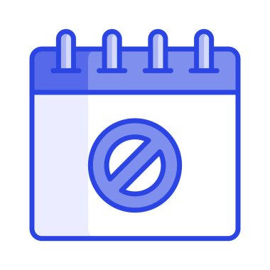 Takvimde yasaklanmış işaret, yasaklanmış veya engellenmiş vektör